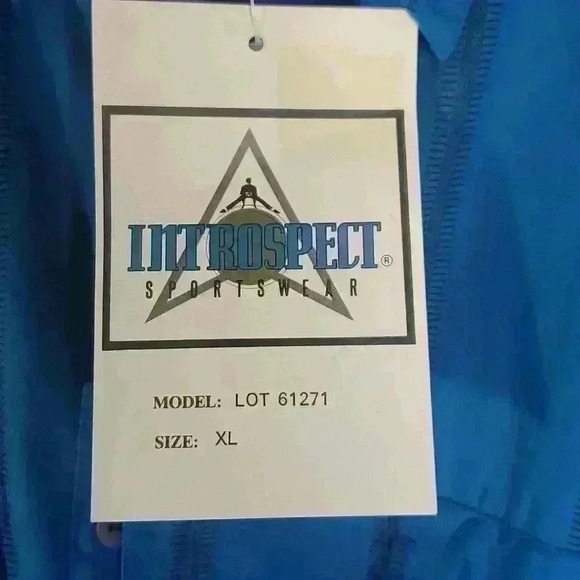 Vintage 90s NWT Introspect Blue Striped s/s Button Down Shirt NEW Deadstock XL - Picture 4 of 13